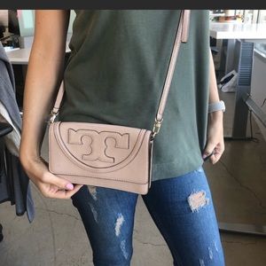 Light pink Tory Burch Clutch Satchel